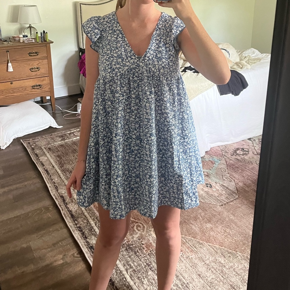 Blue floral Dress